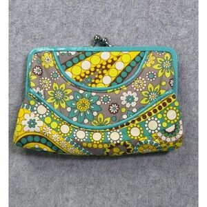 Vera Bradley Lemon Parfait Clutch Wallet Kisslock Retired Pattern